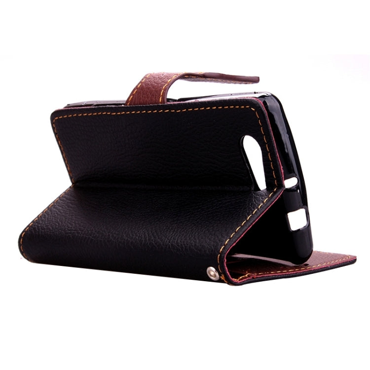 Leaf Magnetic Snap Litchi Texture Horizontal Flip Leather Case with Card Slots & Holder & Lanyard for Sony Xperia Z4 Compact