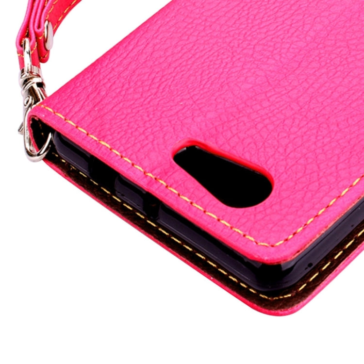 Leaf Magnetic Snap Litchi Texture Horizontal Flip Leather Case with Card Slots & Holder & Lanyard for Sony Xperia Z4 Compact