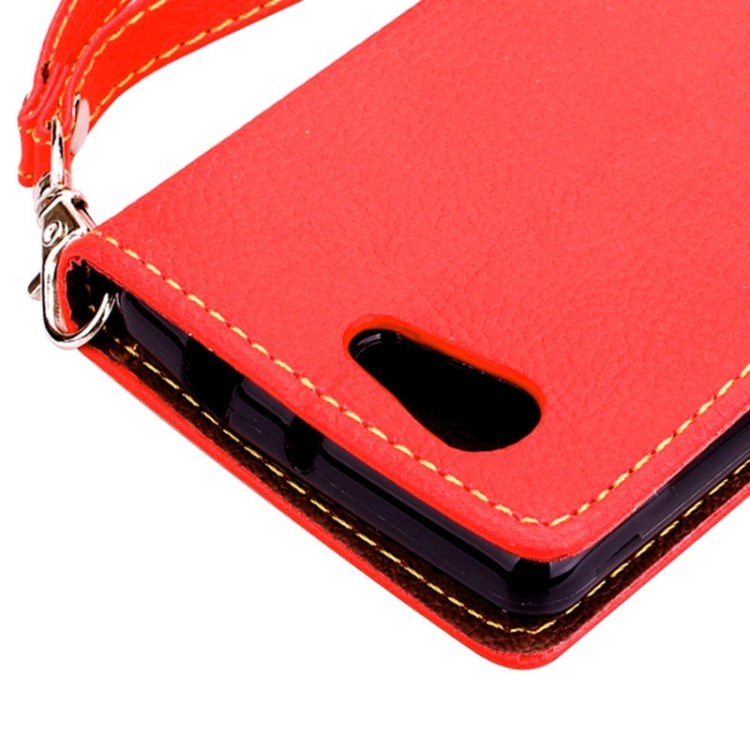 Leaf Magnetic Snap Litchi Texture Horizontal Flip Leather Case with Card Slots & Holder & Lanyard for Sony Xperia Z4 Compact