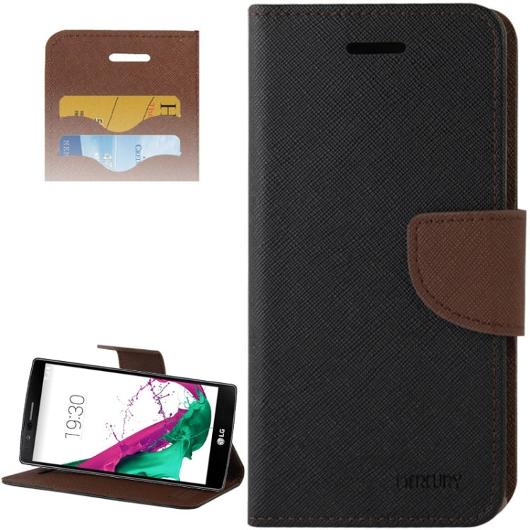 Cross Texture Horizontal Flip Color Matching Leather Case with Card Slots & Wallet & Holder for LG G4