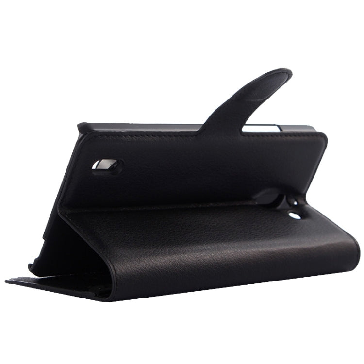 Litchi Texture Horizontal Flip Leather Case with Card Slots & Wallet & Holder for Huawei Ascend G628