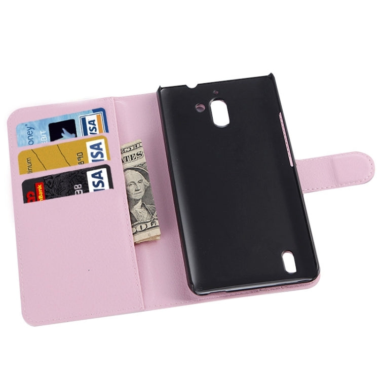 Litchi Texture Horizontal Flip Leather Case with Card Slots & Wallet & Holder for Huawei Ascend G628