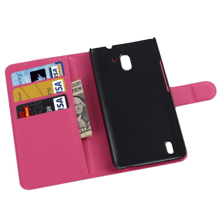 Litchi Texture Horizontal Flip Leather Case with Card Slots & Wallet & Holder for Huawei Ascend G628