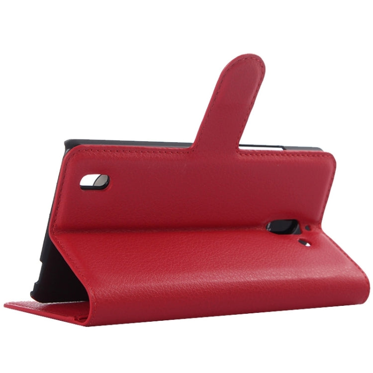 Litchi Texture Horizontal Flip Leather Case with Card Slots & Wallet & Holder for Huawei Ascend G628