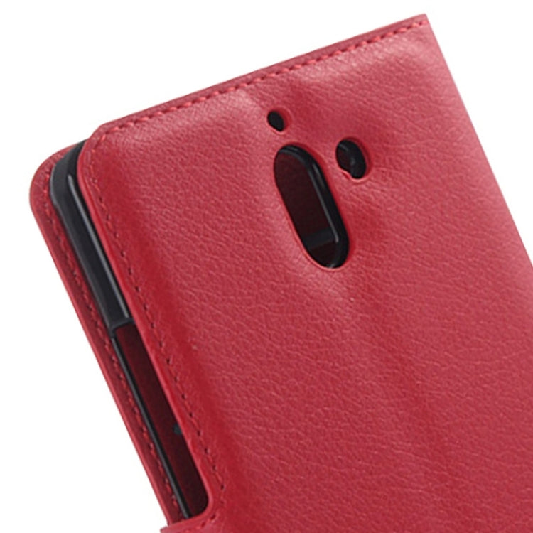 Litchi Texture Horizontal Flip Leather Case with Card Slots & Wallet & Holder for Huawei Ascend G628