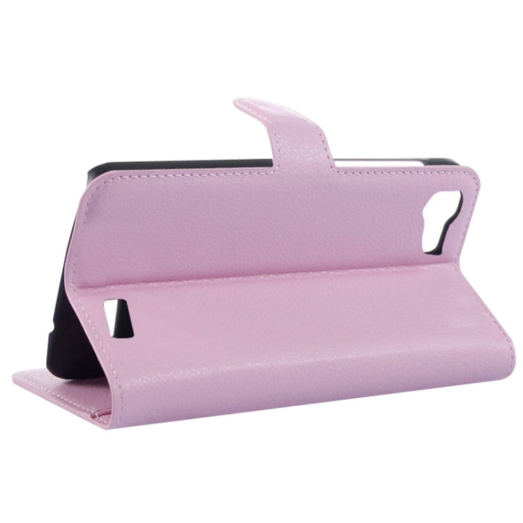 Litchi Texture Horizontal Flip Leather Case with Card Slots & Wallet & Holder for Huawei Ascend G7