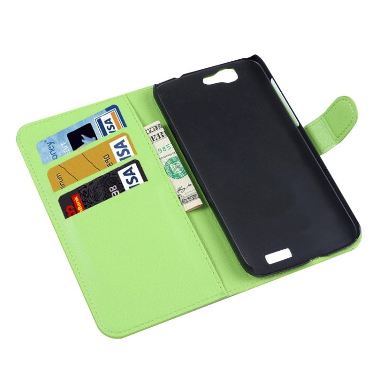 Litchi Texture Horizontal Flip Leather Case with Card Slots & Wallet & Holder for Huawei Ascend G7