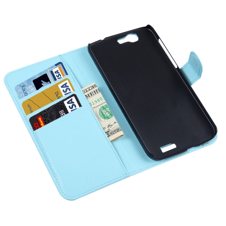 Litchi Texture Horizontal Flip Leather Case with Card Slots & Wallet & Holder for Huawei Ascend G7