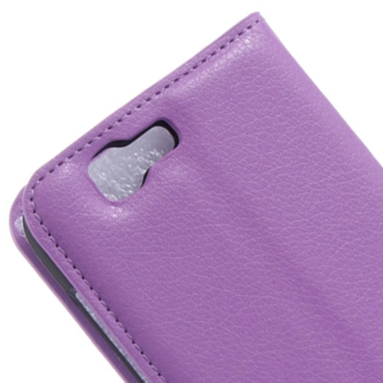 Litchi Texture Horizontal Flip Leather Case with Card Slots & Wallet & Holder for Huawei Ascend G7