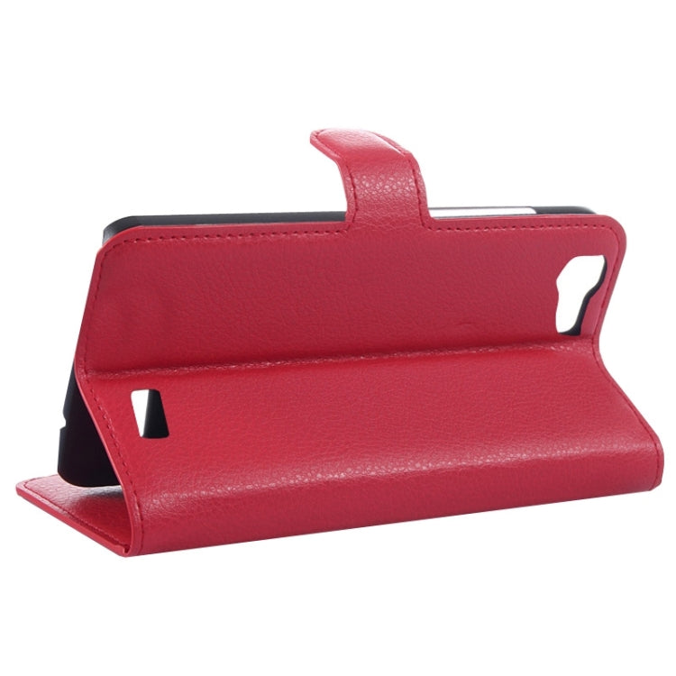 Litchi Texture Horizontal Flip Leather Case with Card Slots & Wallet & Holder for Huawei Ascend G7