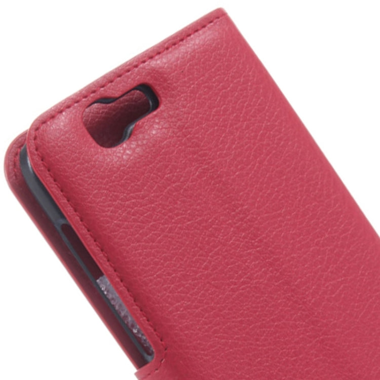 Litchi Texture Horizontal Flip Leather Case with Card Slots & Wallet & Holder for Huawei Ascend G7