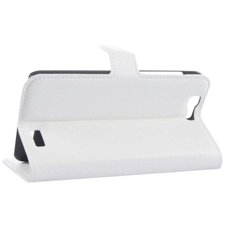 Litchi Texture Horizontal Flip Leather Case with Card Slots & Wallet & Holder for Huawei Ascend G7