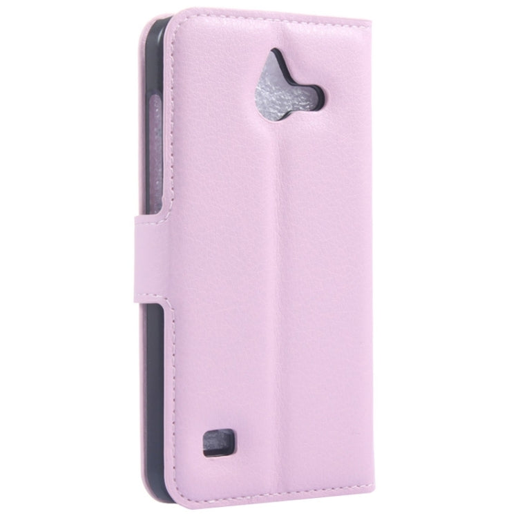 Litchi Texture Horizontal Flip Leather Case with Card Slots & Wallet & Holder for Huawei Ascend Y550