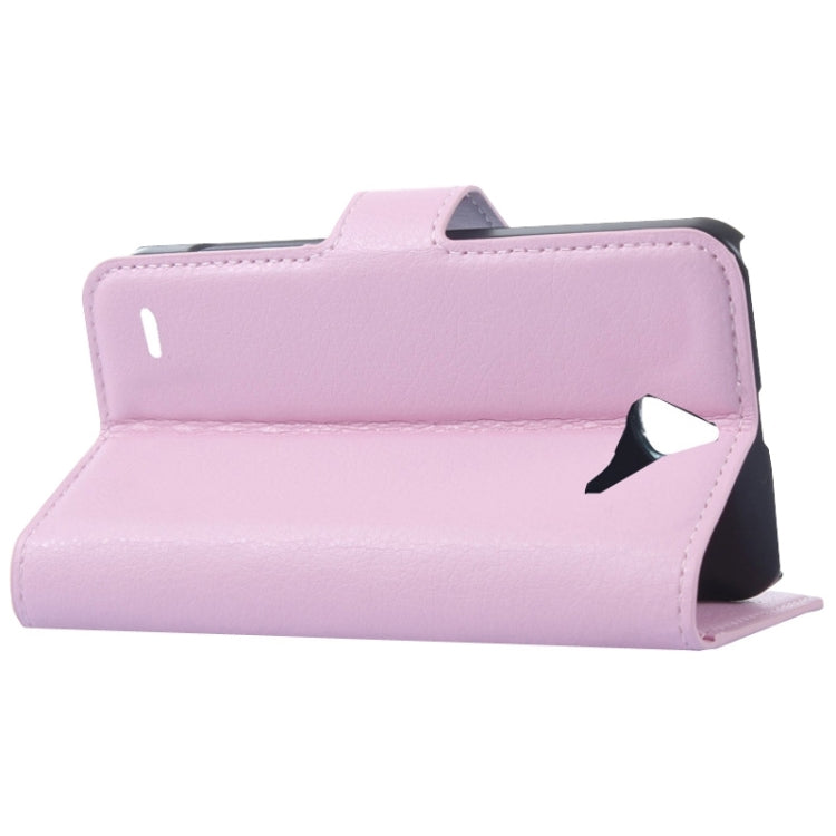 Litchi Texture Horizontal Flip Leather Case with Card Slots & Wallet & Holder for Huawei Ascend Y550