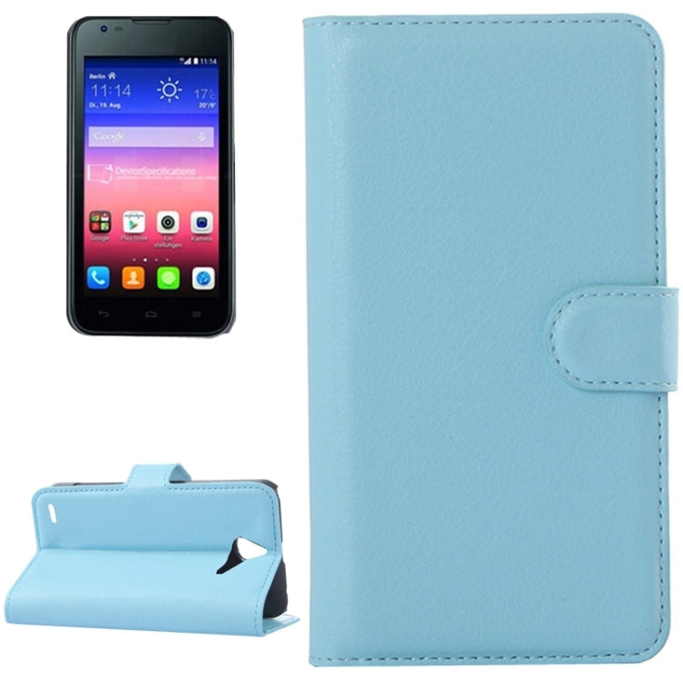 Litchi Texture Horizontal Flip Leather Case with Card Slots & Wallet & Holder for Huawei Ascend Y550