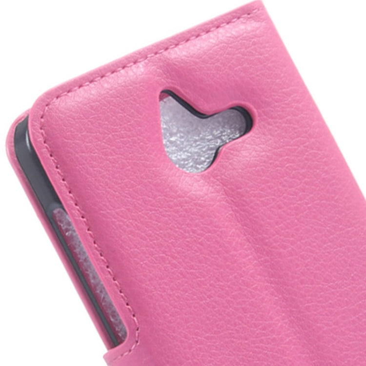 Litchi Texture Horizontal Flip Leather Case with Card Slots & Wallet & Holder for Huawei Ascend Y550