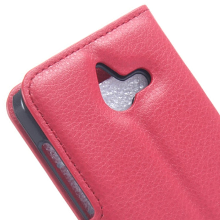 Litchi Texture Horizontal Flip Leather Case with Card Slots & Wallet & Holder for Huawei Ascend Y550