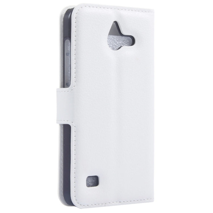 Litchi Texture Horizontal Flip Leather Case with Card Slots & Wallet & Holder for Huawei Ascend Y550