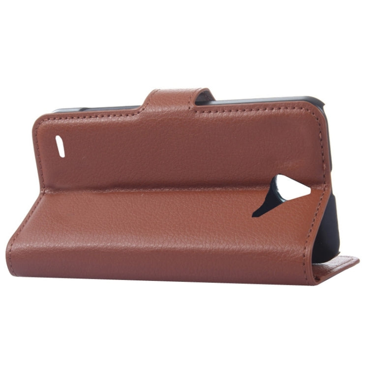 Litchi Texture Horizontal Flip Leather Case with Card Slots & Wallet & Holder for Huawei Ascend Y550