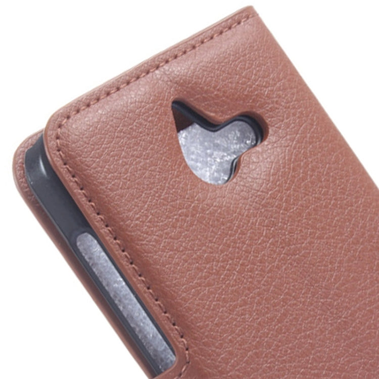 Litchi Texture Horizontal Flip Leather Case with Card Slots & Wallet & Holder for Huawei Ascend Y550