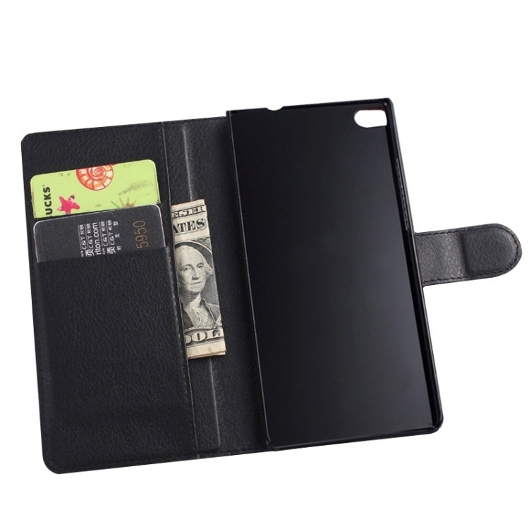 Lichee Texture Leather Case with Holder & Card Slots & Wallet for Huawei P8