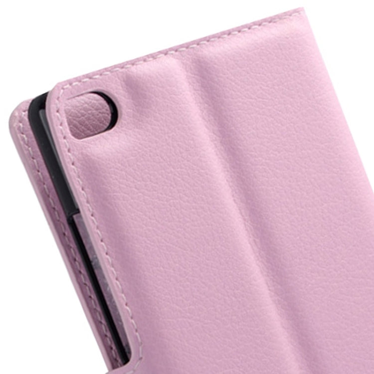 Lichee Texture Leather Case with Holder & Card Slots & Wallet for Huawei P8