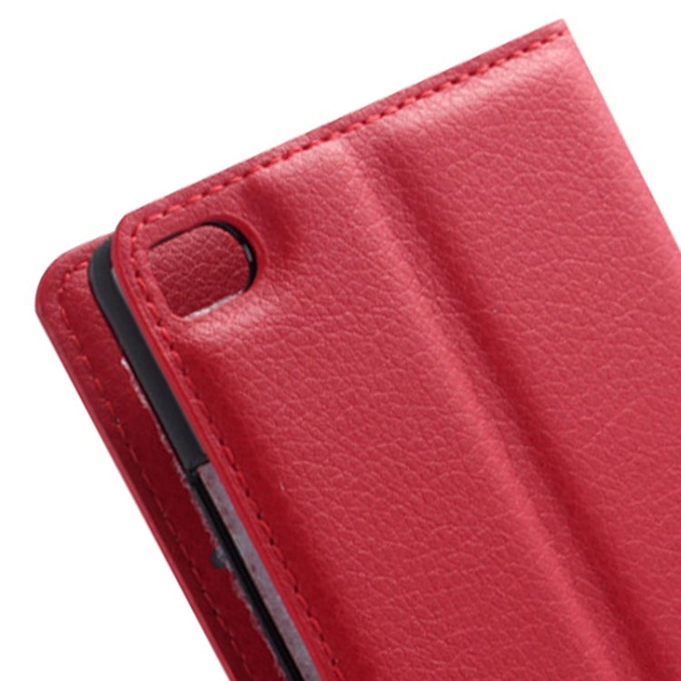 Lichee Texture Leather Case with Holder & Card Slots & Wallet for Huawei P8