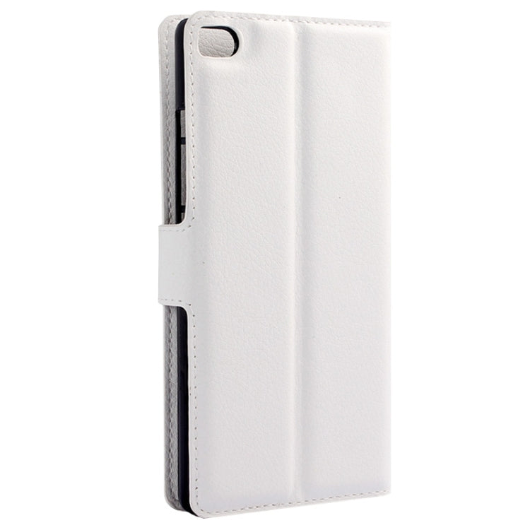 Lichee Texture Leather Case with Holder & Card Slots & Wallet for Huawei P8