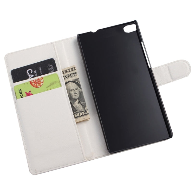 Lichee Texture Leather Case with Holder & Card Slots & Wallet for Huawei P8
