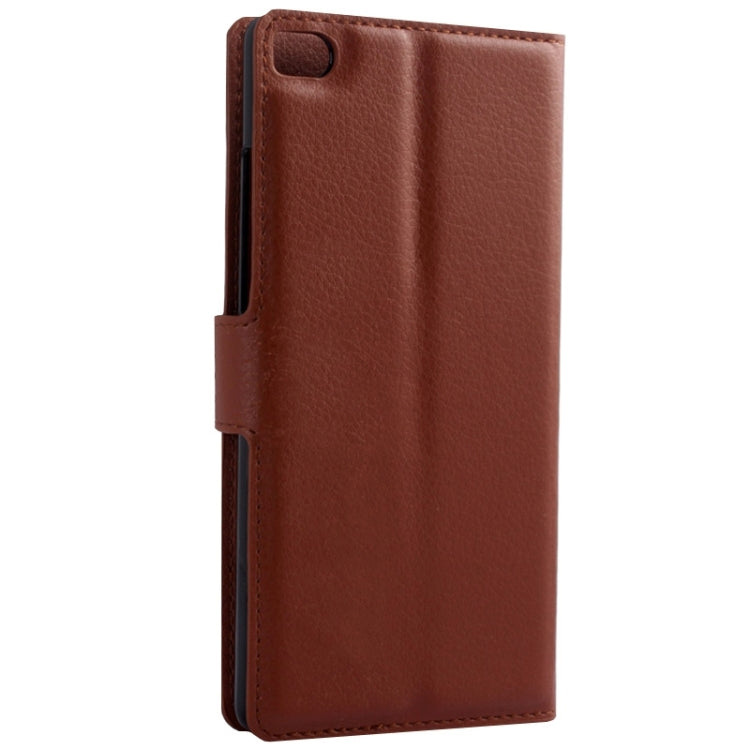 Lichee Texture Leather Case with Holder & Card Slots & Wallet for Huawei P8