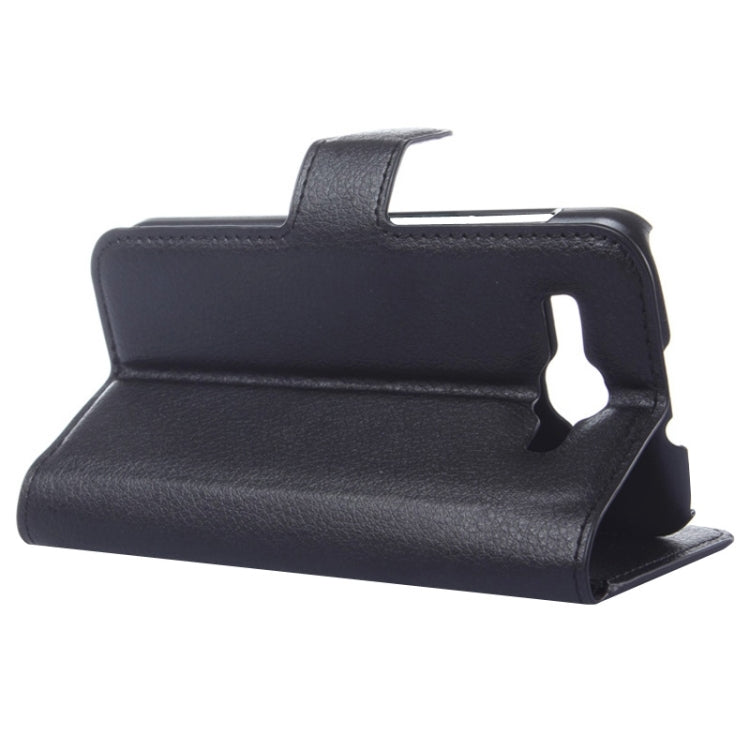 Lichee Texture Leather Case with Holder & Card Slots & Wallet for Huawei Ascend Y520