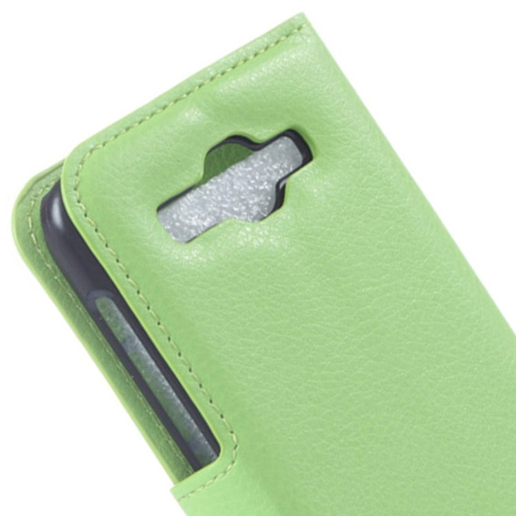 Lichee Texture Leather Case with Holder & Card Slots & Wallet for Huawei Ascend Y520
