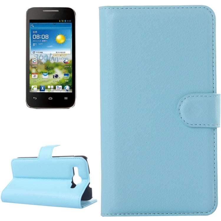 Lichee Texture Leather Case with Holder & Card Slots & Wallet for Huawei Ascend Y520