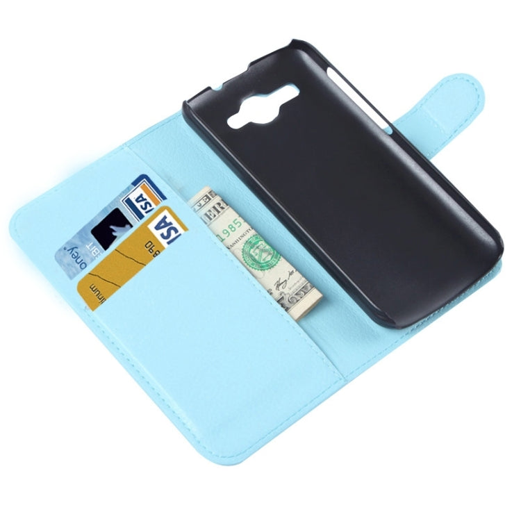 Lichee Texture Leather Case with Holder & Card Slots & Wallet for Huawei Ascend Y520