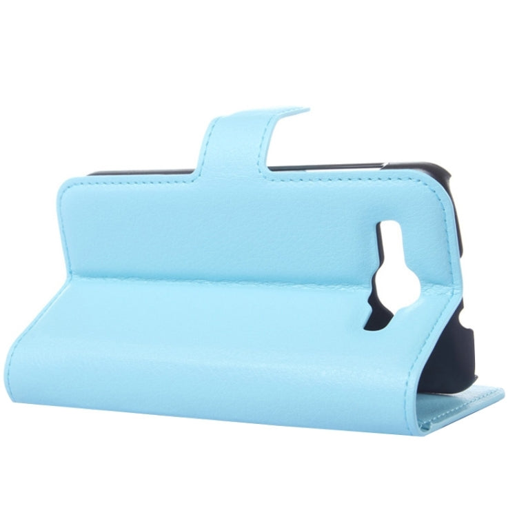 Lichee Texture Leather Case with Holder & Card Slots & Wallet for Huawei Ascend Y520