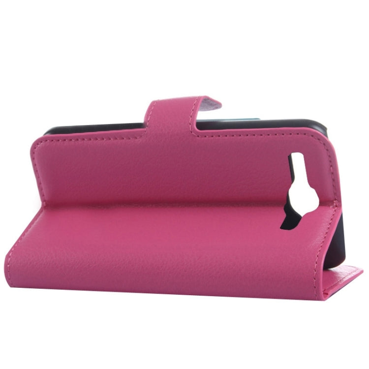 Lichee Texture Leather Case with Holder & Card Slots & Wallet for Huawei Ascend Y520