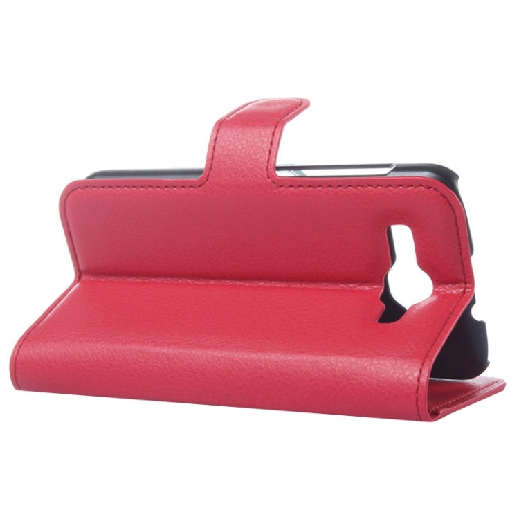 Lichee Texture Leather Case with Holder & Card Slots & Wallet for Huawei Ascend Y520