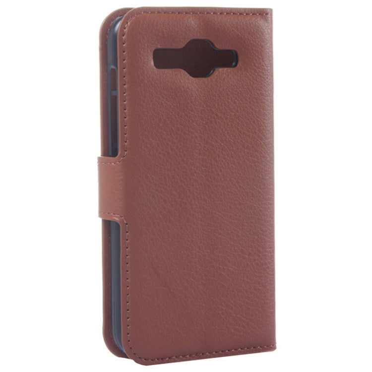 Lichee Texture Leather Case with Holder & Card Slots & Wallet for Huawei Ascend Y520
