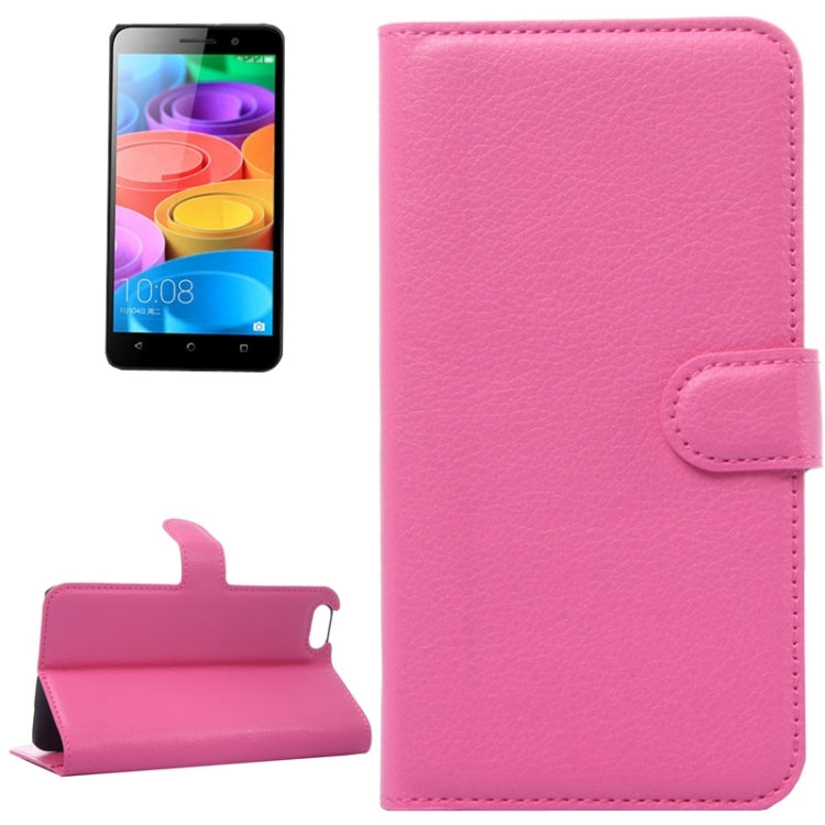 Litchi Texture Leather Case with Holder & Card Slots & Wallet for Huawei Honor 4X Play