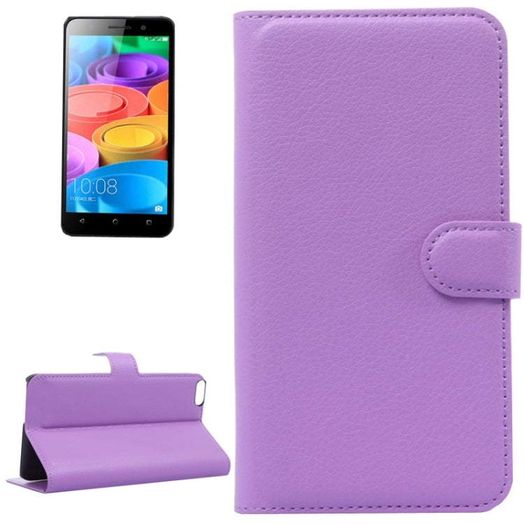 Litchi Texture Leather Case with Holder & Card Slots & Wallet for Huawei Honor 4X Play