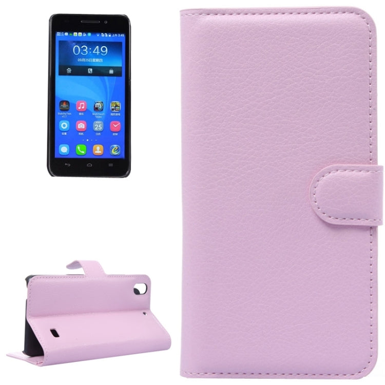 Litchi Texture Leather Case with Holder & Card Slots & Wallet for Huawei Honor 4 Play / Ascend G620s