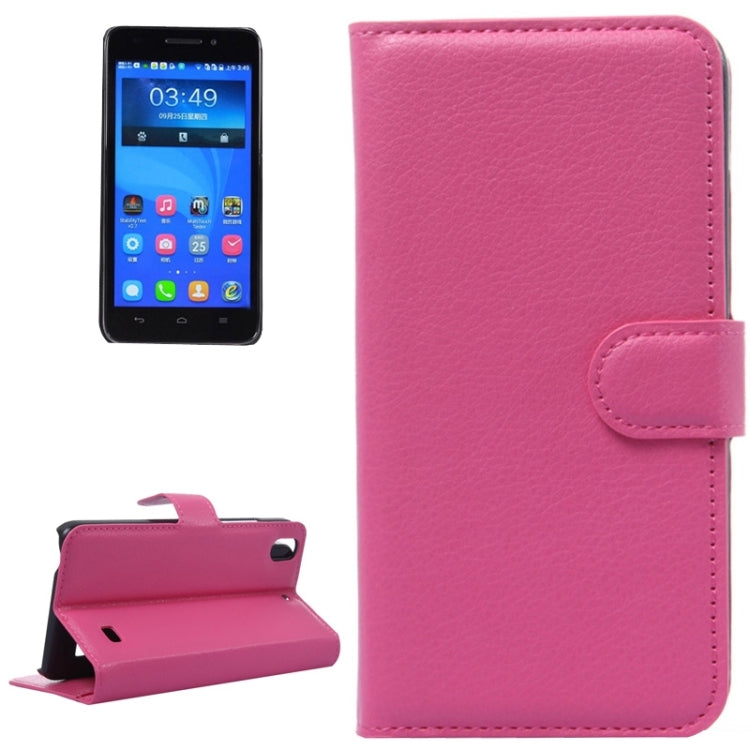 Litchi Texture Leather Case with Holder & Card Slots & Wallet for Huawei Honor 4 Play / Ascend G620s