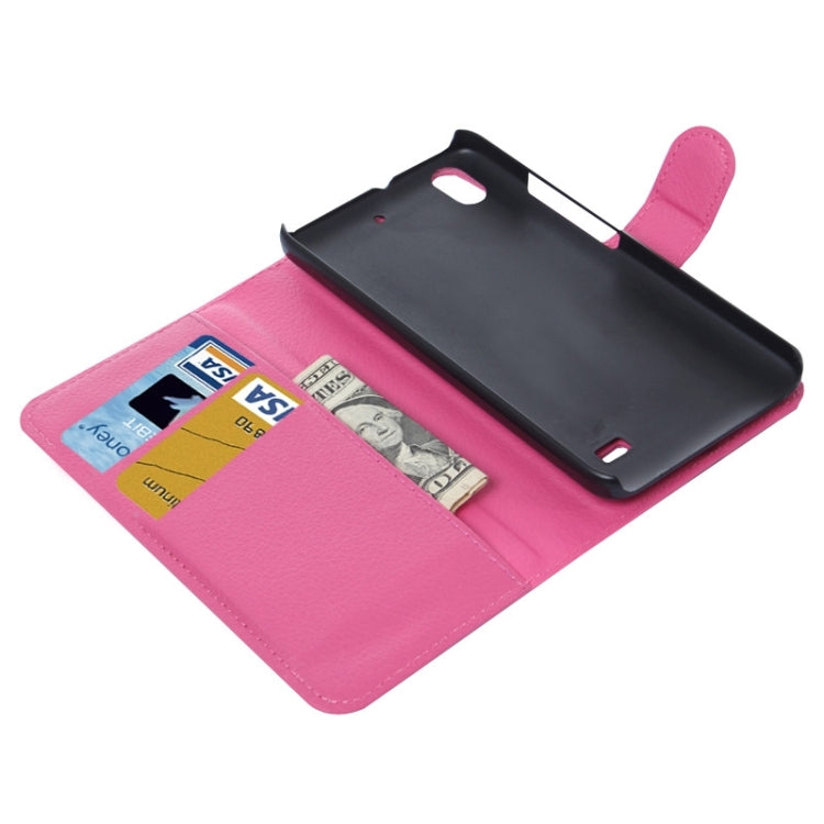 Litchi Texture Leather Case with Holder & Card Slots & Wallet for Huawei Honor 4 Play / Ascend G620s