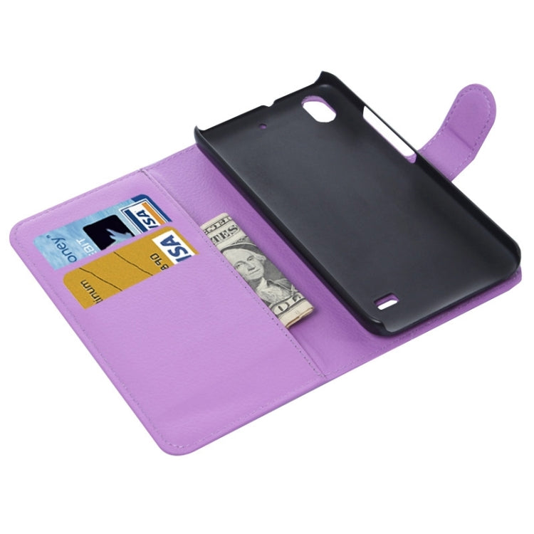 Litchi Texture Leather Case with Holder & Card Slots & Wallet for Huawei Honor 4 Play / Ascend G620s