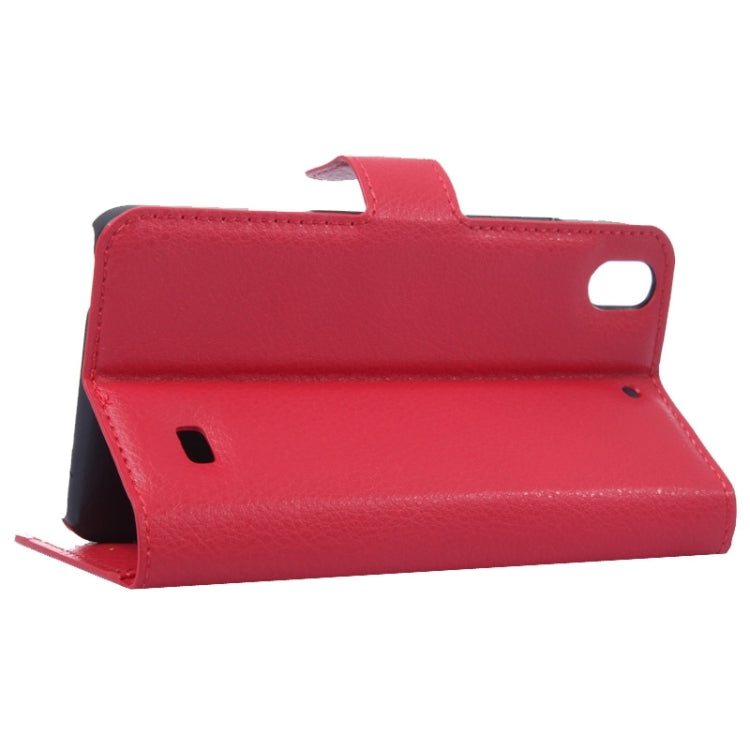 Litchi Texture Leather Case with Holder & Card Slots & Wallet for Huawei Honor 4 Play / Ascend G620s