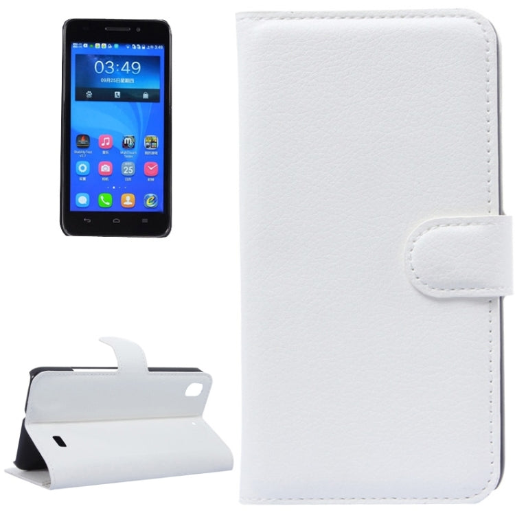 Litchi Texture Leather Case with Holder & Card Slots & Wallet for Huawei Honor 4 Play / Ascend G620s