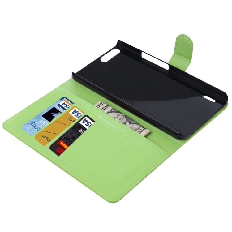 Litchi Texture Leather Case with Holder & Card Slots & Wallet for Huawei Honor 6 Plus