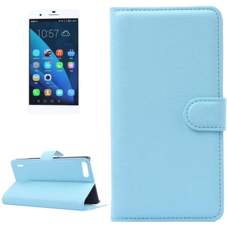 Litchi Texture Leather Case with Holder & Card Slots & Wallet for Huawei Honor 6 Plus
