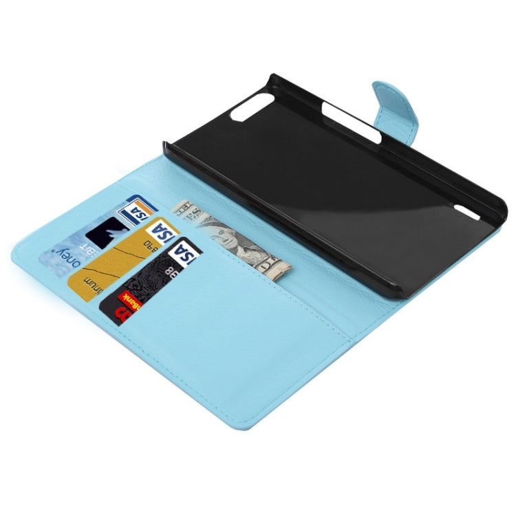 Litchi Texture Leather Case with Holder & Card Slots & Wallet for Huawei Honor 6 Plus