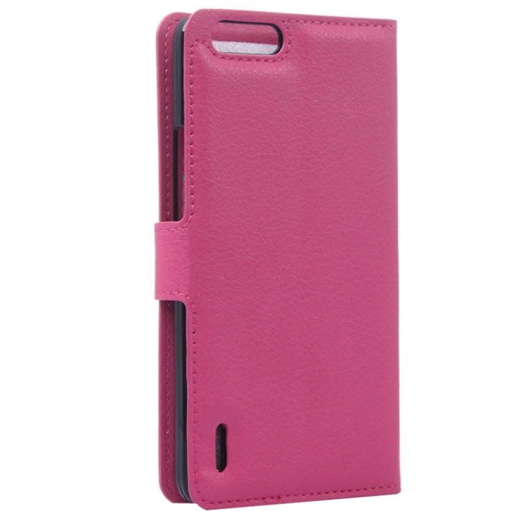 Litchi Texture Leather Case with Holder & Card Slots & Wallet for Huawei Honor 6 Plus